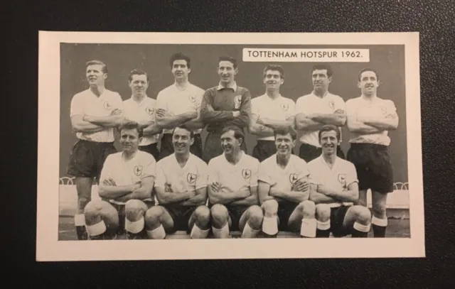 Tottenham Team Trade Card by Thomson 1962. Famous Teams in Football History 2nd