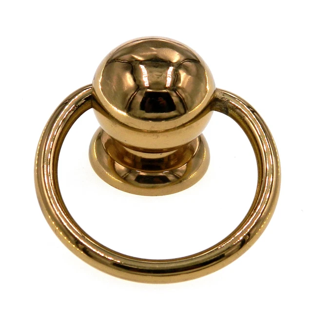 Amerock Advantage Bright Brass 2 1/4" Ring Pull Cabinet Knob Pull BP1459-3