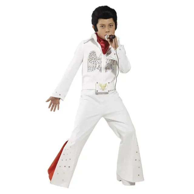 Ragazzi Elvis Presley Costume Bambini Rock N Rotolo Stella King Vestito