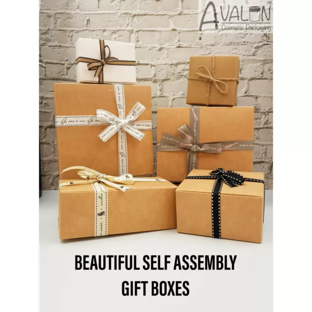 Gift Boxes Flat Pack Box for Gifts Jewellery/Soap Empty Gift Box Cartons UK!