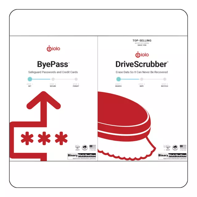 Iolo - Byepass & DriveScrubber Bundle - 10 Devices - 1 Year - [Download]