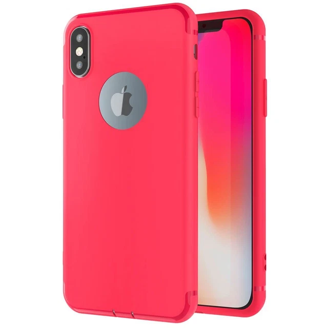For iPhone XR Case Silicone Red Soft Gel TPU Slim Ultra Thin Back Phone Cover