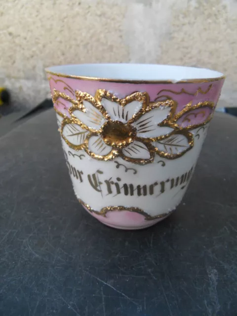Vintage tea coffee cup tasse the café porcelaine deco or en relief marquage ??