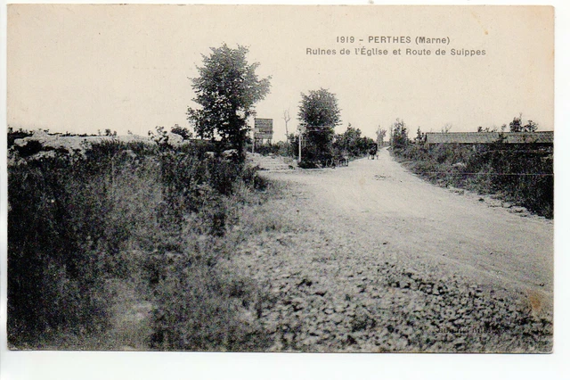 PERTHES LES HURLUS - Marne - CPA 51 - guerre - le village en ruines 3