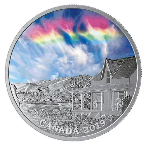 2019 Fire Rainbow sky wonders  fine silver coin