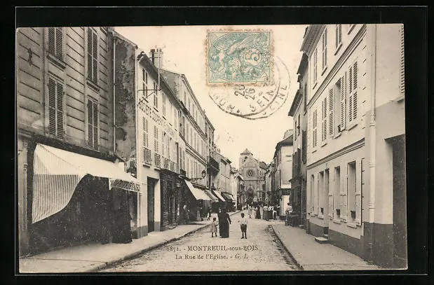 CPA Montreuil-sous-Bois, la Rue de l´Eglise 1908