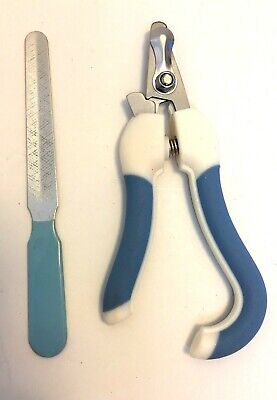 Stainless Steel Pet Dog Cat Nail Clippers/Scissors & File Blue
