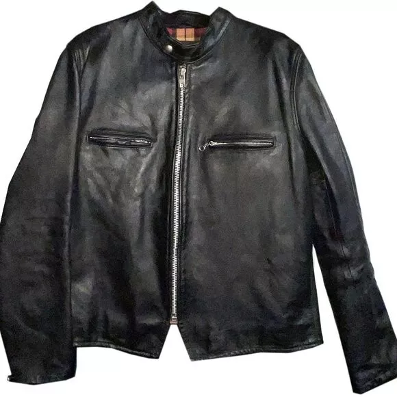 Schott NYC - Perfecto Horsehide "Vintaged" CAF1 Cafe Racer Motorcycle Jacket XL