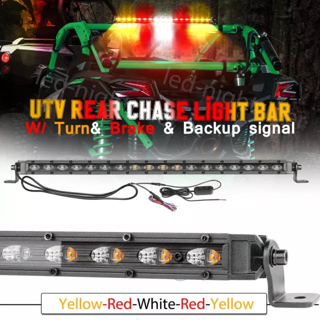 For Polaris RZR 4 XP 900 1000 Ranger 20" UTV Rear LED Light Bar Chase Trun Brake