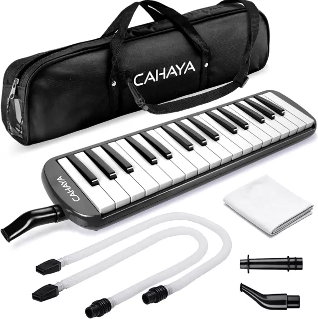 CAHAYA Melodica Instrument 32 Key FDA Approved Piano Style Portable with Double