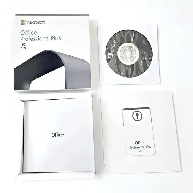 MICROSOFT OFFICE PROFESSIONAL Plus 2021 Retail DVD,KEY , Lifetime ...