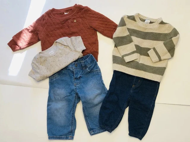 Baby Boy Carters Brand Preppy Cute 5 Pieces Lot Set Size 6 Months 3-6 Sweater