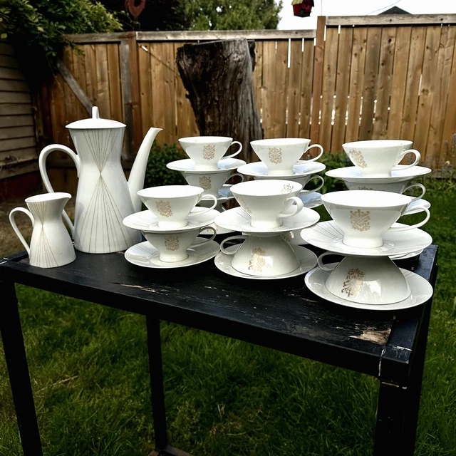 MCM Rosenthal Tea Coffee Pot Service Set Raymond Loewy Golden Radiance 29pcs