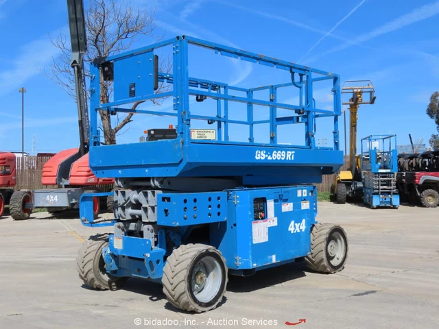 2014 Genie GS-2669 RT 26' 4WD Rough Terrain Scissor Lift Aerial bidadoo -Repair
