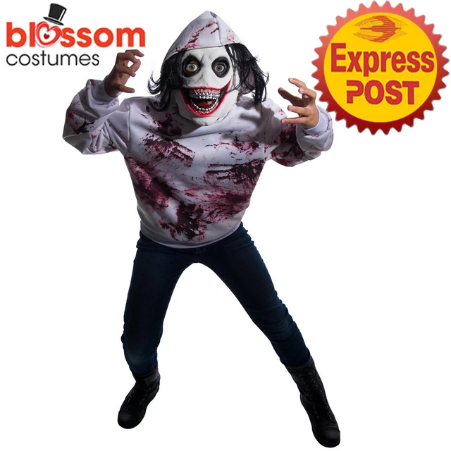 Jeff The Killer 1 Pc Morphsuit W/Wig Halloween Costume Adult XL MorphFreaky NIB