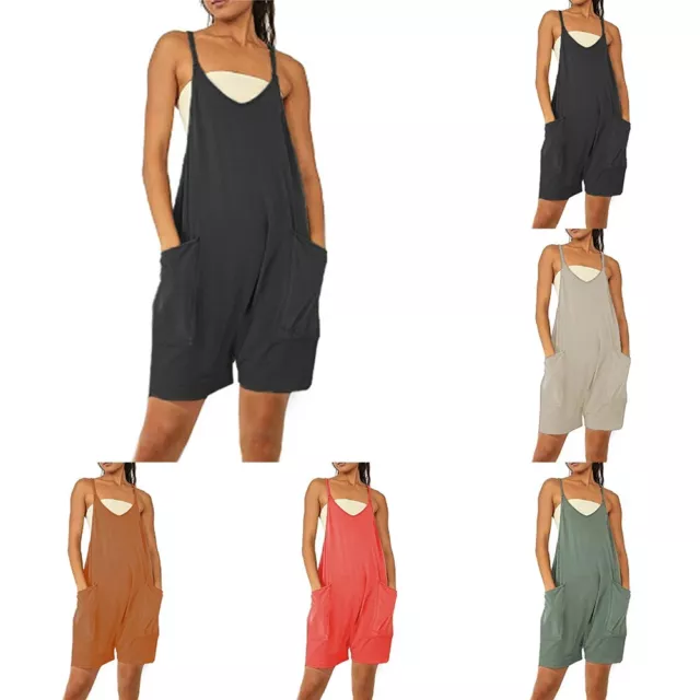 Combinaison ample femme Dungarees short ample combinaison de jeu décontractée