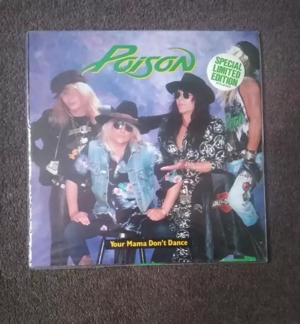 Poison Rare 12" Your Mama Dont Dance Capitol 12Clb523 Green Vinyl Rock 1988