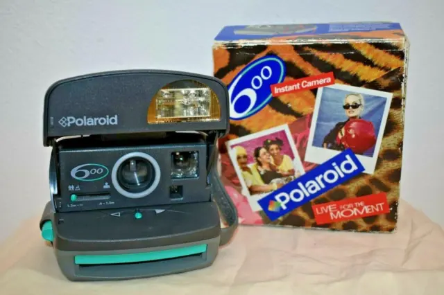 Polaroid 600 Instant Camera, Sofortbildkamera, 1990-er Jahre mit Originalkarton 8