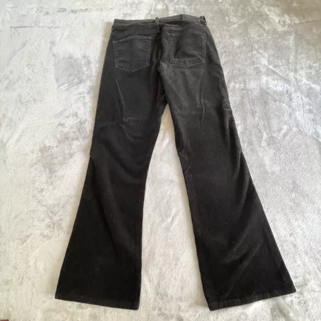 Ralph Lauren Jeans Co Womens Corduroy Pants 10 Black High Waist Boot Cut Classic 3