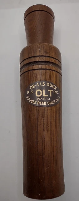 Vintage Walnut P.S. OLT CO. DR -115 DUCK Double Reed Duck Call Vintage Walnut P.S. OLT CO. DR -115 DUCK Double Reed Duck Call
