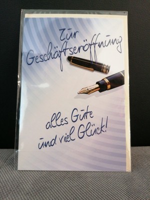 Glückwunschkarte ~ Zur Geschäftseröffnung alles Gute und viel Glück Glückwunschkarte ~ Zur Geschäftseröffnung alles Gute und viel Glück