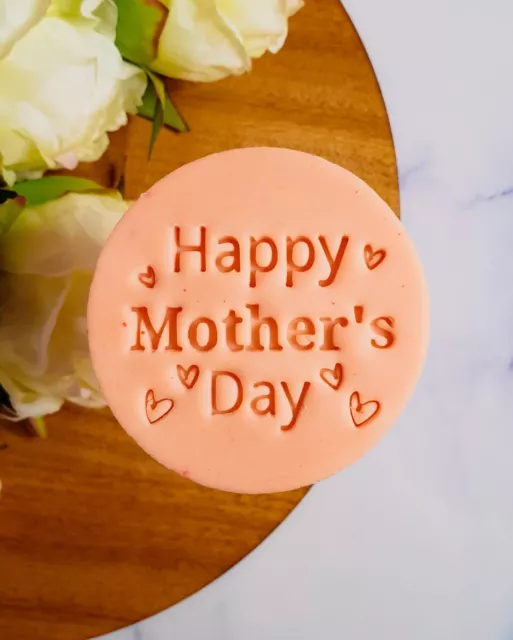 Happy Mother's Day Fondant Embosser Cookie Impression Stamp Cupcake Topper Mum