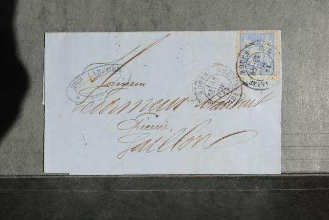 France - Timbre oblitéré Type Sage  sur lettre