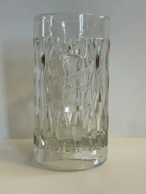 Pschorr Bräu München seltenes altes Bierglas Glas Bodenbild 0,5 L
