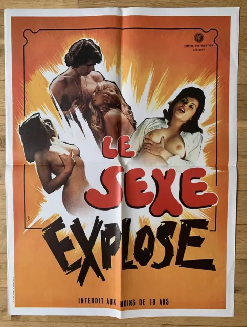 Affiche de cinéma d'époque du film « LE SEXE EXPLOSE (120x160cm) - Neuve  (G1)