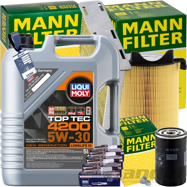 Komplettes Inspektionspaket + 7L NRG 5W-30 Öl Für Audi A4 B8 & A5 TDI