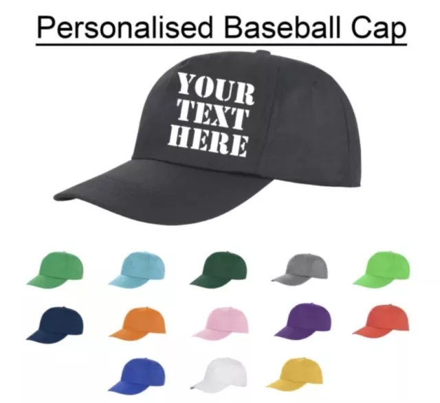 Personalised Embroidered Baseball Cap Custom Hat Unisex NOT PRINTED  embroidered
