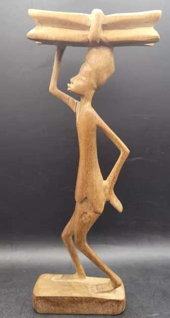 Vintage Hand Carved Wooden Man bundle Tribal Art Sculpture Figurine damaged