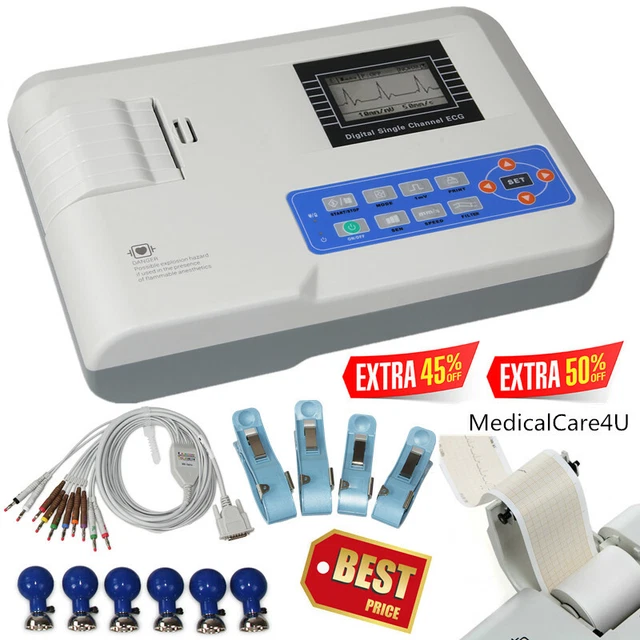 Elettrocardiografo Haimaiyi ECG-90A A Singolo Canale Touch Screen 12 Derivazioni - Nuovo