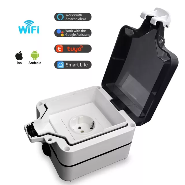 Boîtier de protection étanche waterproof + prise Wifi 230V 16A Tuya Smart