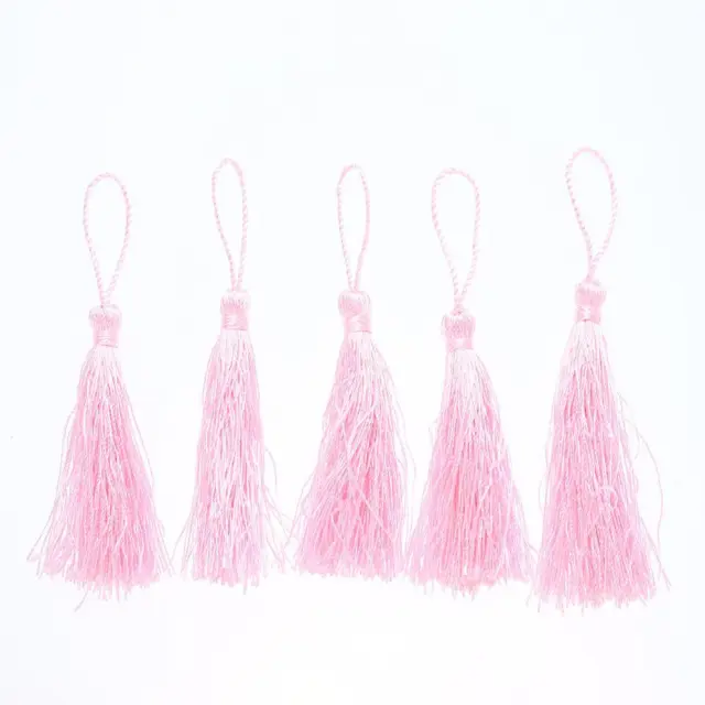 6 Color DIY for sewing bookmark tassels Silky sewing tassels mini tassels