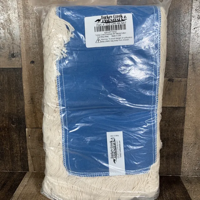 Turkey Creek Essentials Natural Cotton Dust Mop 48” USA Made NEW