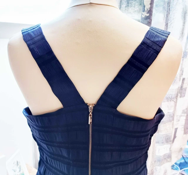 Robe à Bretelles Marine Kandjy – Taille Unique, Viscose, Style Maxi Marin, Occasion Très Bon état