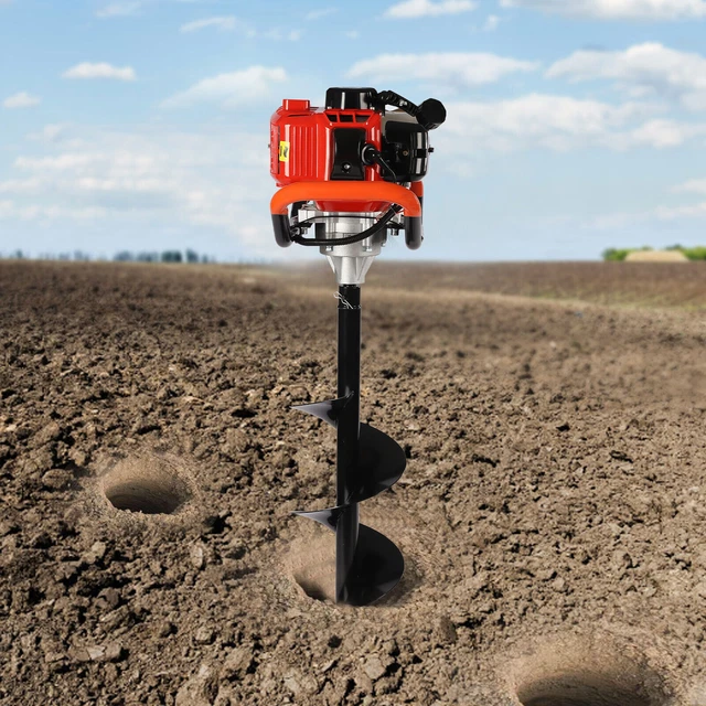 52CC 2-Stroke Gas Powered Earth Auger Power Engine Post Hole Digger w/Auger SALE