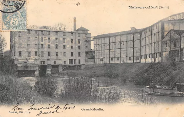 CPA 94 HOUSES ALFORT GRAND MOULINS (Back Undivided)