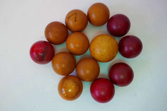 Lot De 3 Boules De Billard Français Anciennes – Pour Jeux De Café, Vintage