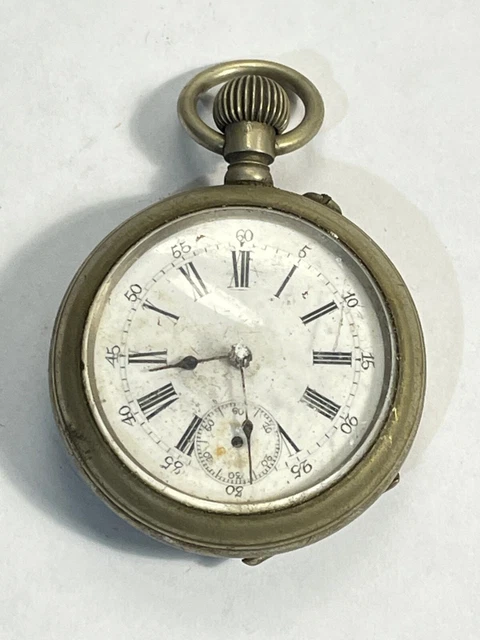 Montre Gousset En Argent Massif - Nécessite Révision Ou Pour Pièces - Occasion Vintage