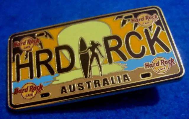 ERROR AUSTRALIA SURFERS PARADISE GLOBAL LICENSE PLATE SERIES Hard Rock Cafe PIN