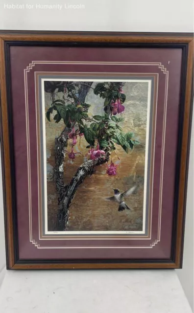 Terry Isaac Mission Wall Black Chinned Hummingbird Framed & Matted Print 483/950