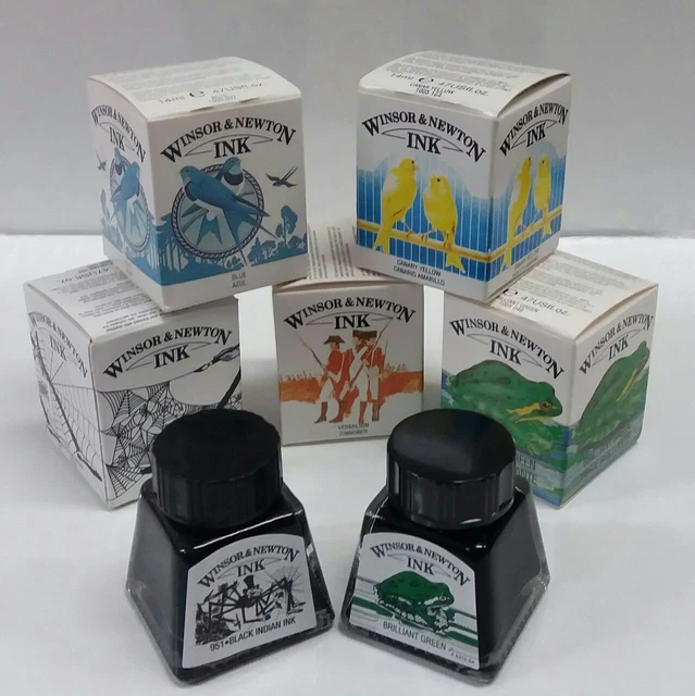 Inchiostro Di China Winsor & Newton - Nero 30 Ml Con Contagocce - Foto 8