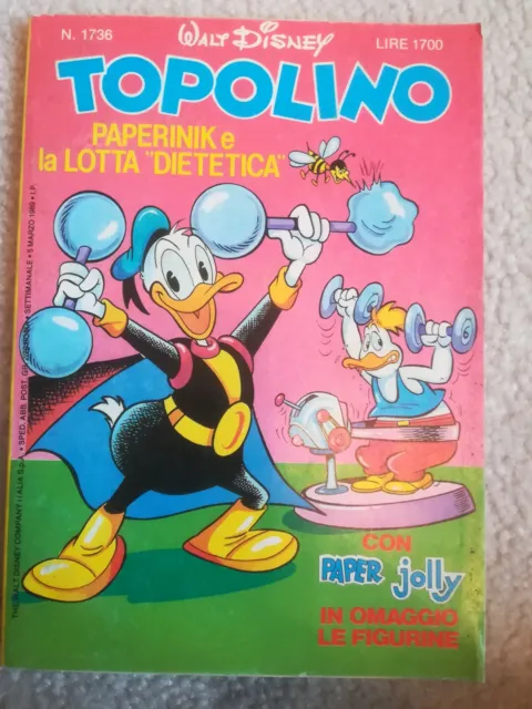 TOPOLINO ed. Mondadori 1989 n. 1736 usato in BUONO STATO fumetto vintage