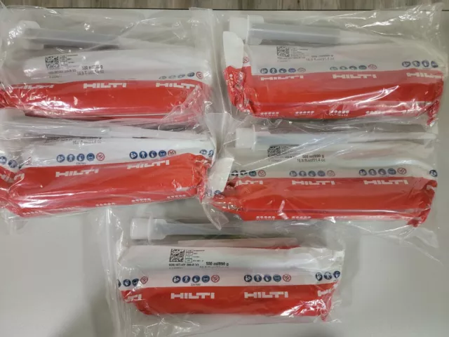 (5) HILTI HIT-HY 200-R V3 16.9oz EPOXY ADHESIVE ANCHOR EXP 5/31/23 #2334277