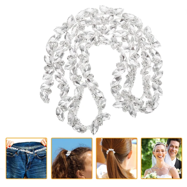 Marquise Rhinestone Chain Diamond Crystal Rhinestone Fringe Trim Apparel Bride