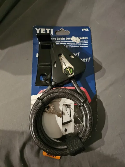 YETI Cooler Security 6 ft MASTER Python Cable Lock & Logo Bracket  W/ Keys New