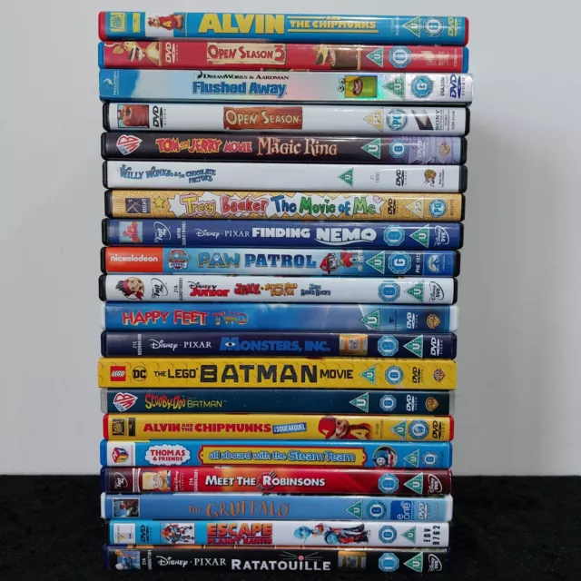 20 x Kids DVD Bundle Job Lot Lego Batman/Gruffalo/Open Season/Happy Feet/Disney