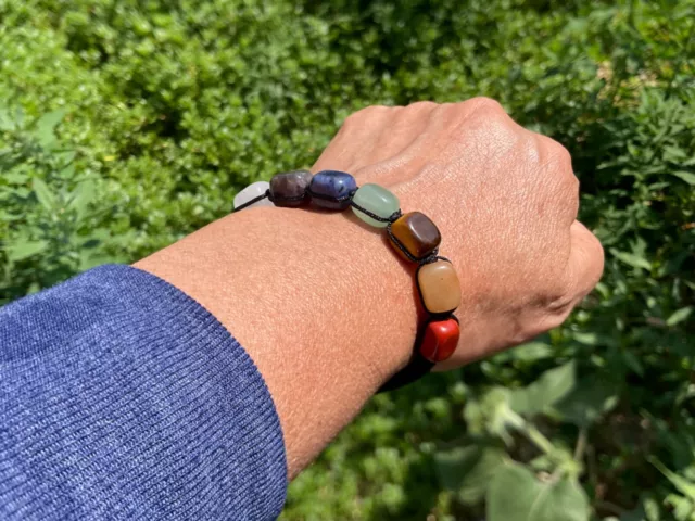 Pulsera de Reiki Healing 7 chacra para hombres y mujeres, brazalete de energía